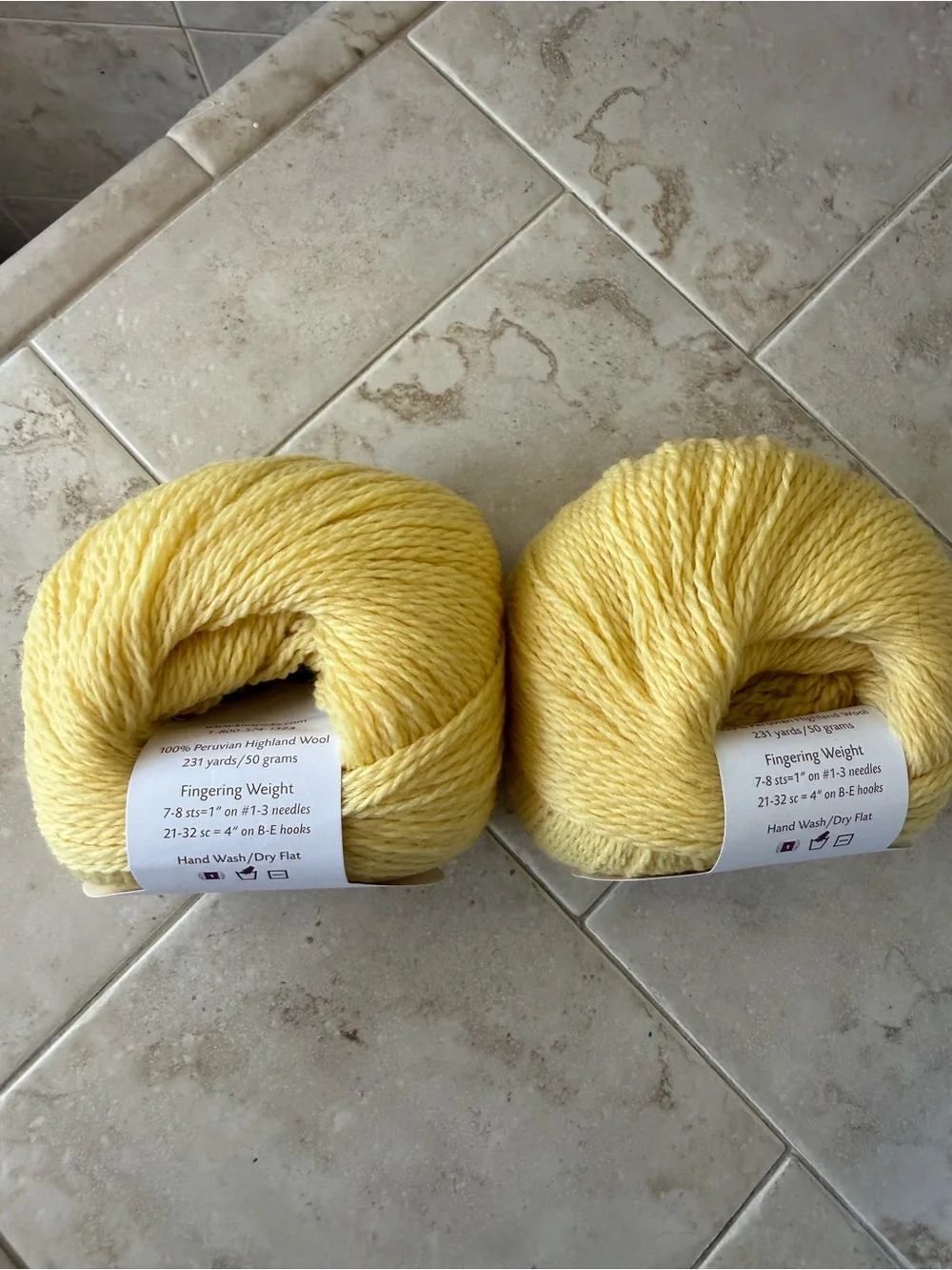 Knit Picks Palette 100% Peruvian Highland Wool Yarn Yellow Custard